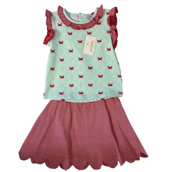 Ishtex Cozy Crab‎ 2pc Skort outfit NWT size 6 - Picture 1 of 5